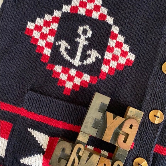🆕MISO 100% Cotton Nautical Cardigan - Picture 7 of 8
